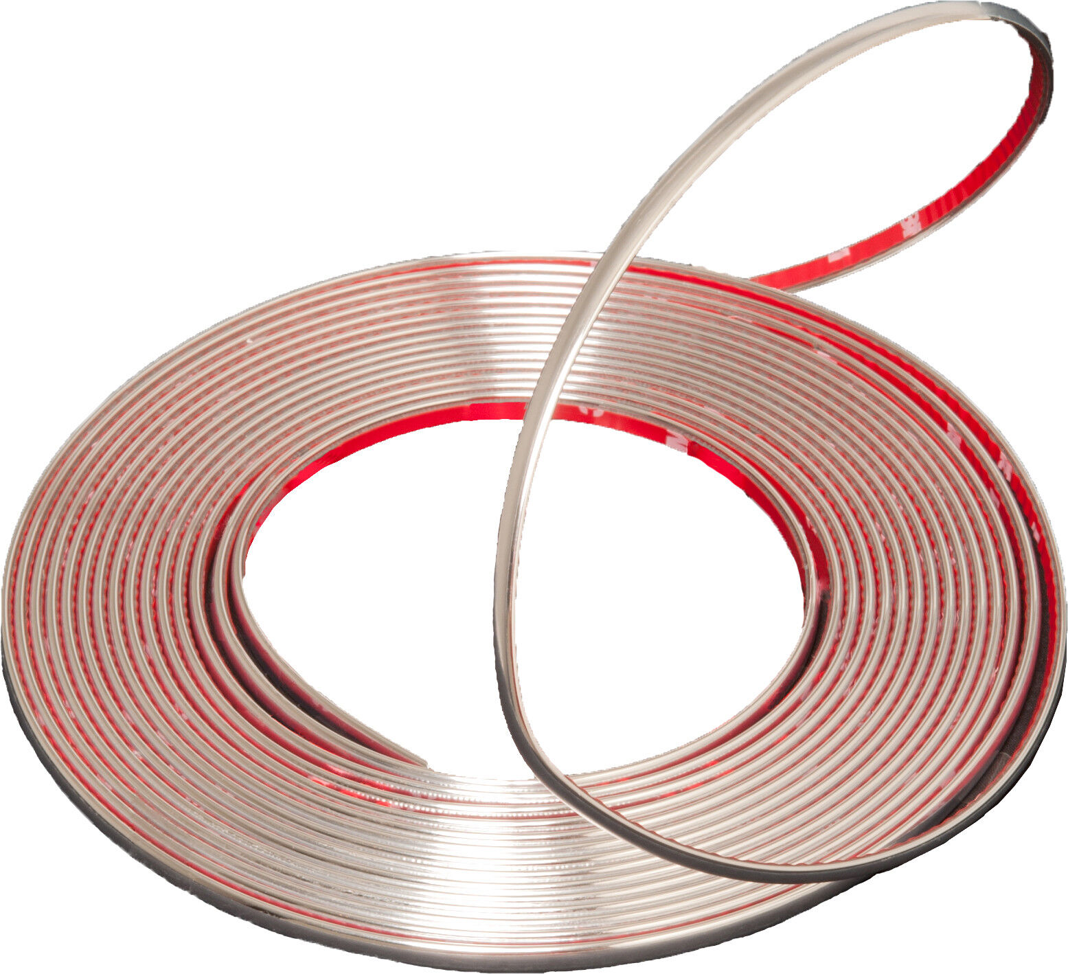 Baguette Chrome Autocollante 12mm X 15 Metres Parechoc